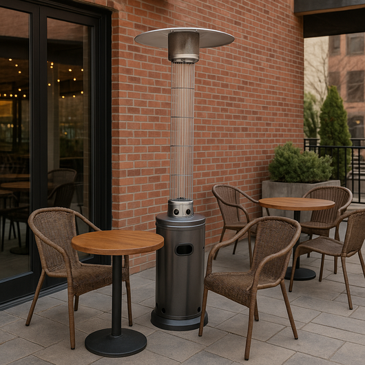 STUFA AEREA PER PATIO A GAS GPL - 10,5KW - COLOR ANTRACITE DA ESTERNO