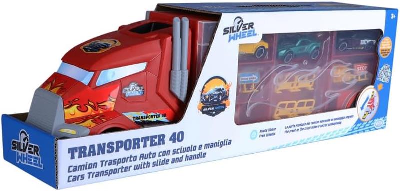 SILVER WHEEL - TRANSPORTER 40 
CAMION PORTA AUTO  CON 3 AUTO