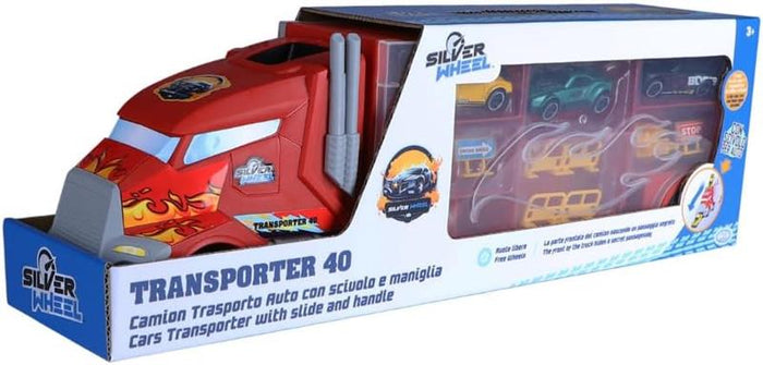 SILVER WHEEL - TRANSPORTER 40 
CAMION PORTA AUTO  CON 3 AUTO