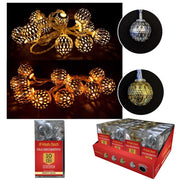 HIGH TECH FILO SFERE DI NATALE SHINY 10 LED CM.120 A BATTERIA USO INTERNO ASSORTITO