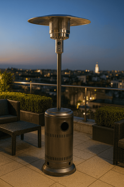 STUFA AEREA PATIO DA ESTERNO A GAS GPL MUSHROOM 13KW BAR TERRAZZI COLORE: GRIGIO