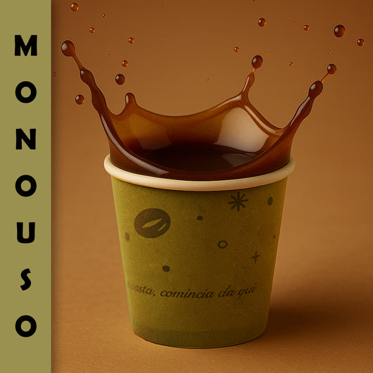 1000 Bicchierini da Caffè Monouso Decoro Moka Bicchieri 75ml Usa e Getta