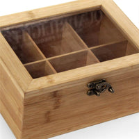 SCATOLA IN BAMBOO CON DIVISORI 22X17CM