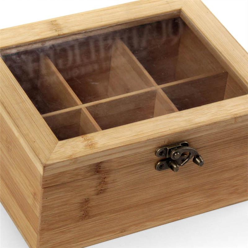 SCATOLA IN BAMBOO CON DIVISORI 22X17CM