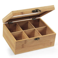 SCATOLA IN BAMBOO CON DIVISORI 22X17CM