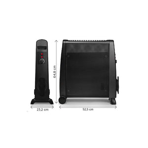 Radiatore Elettrico in Mica Nero 2000W ROMEO