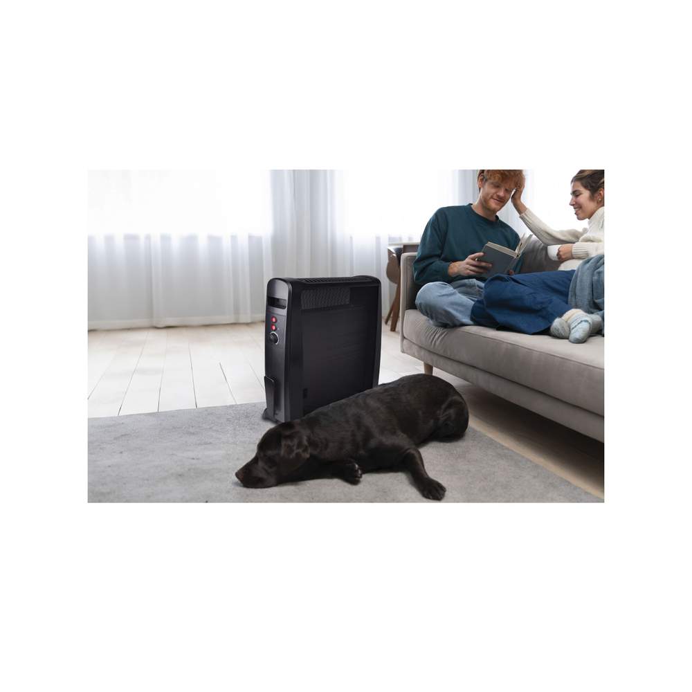 Radiatore Elettrico in Mica Nero 1200W ROMEO