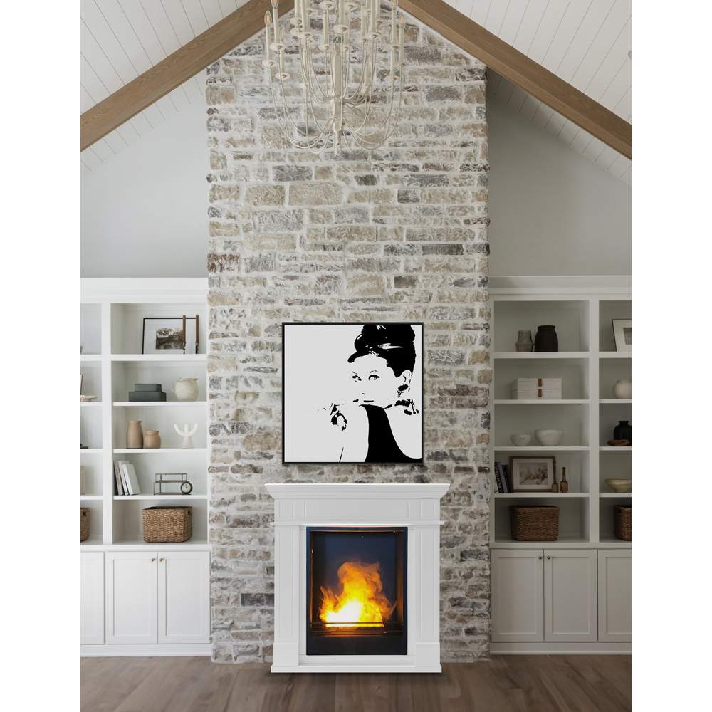 Caminetto a Vapore a Parete Bianco Leonardo GMR Trading