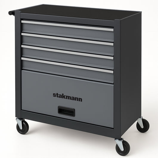 Carrello Portautensili con 4 Cassetti Grigio Carrellino per Utensili in Acciaio