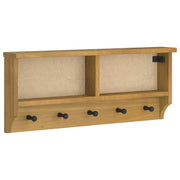 Appendiabiti da Parete SANDNES 87x12x35 cm in Legno di Pino CFW5011379
