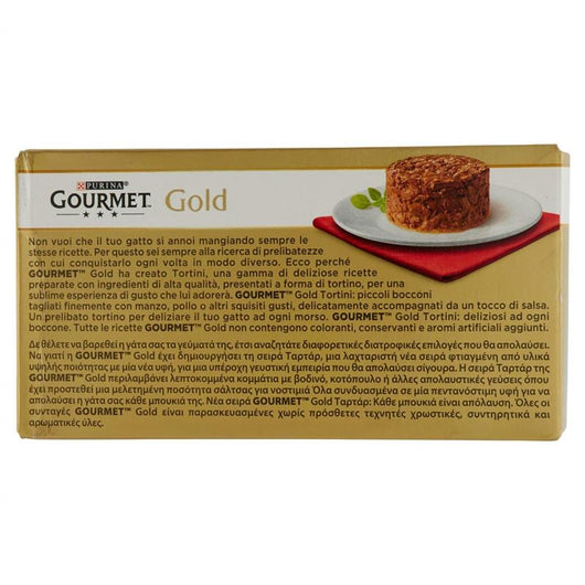 PURINA GOURMET GOLD TORTINO CON MORBIDO CUORE GR 85X4 PZ CON MANZO E POLLO
