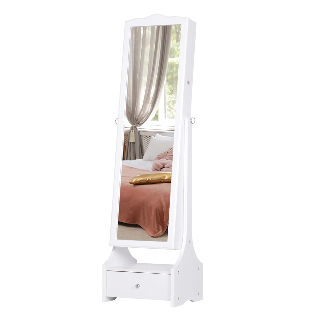 Cassettiera da Toeletta con Specchio e Luci LED ¨C zephmum ¨C 45x36x150cm