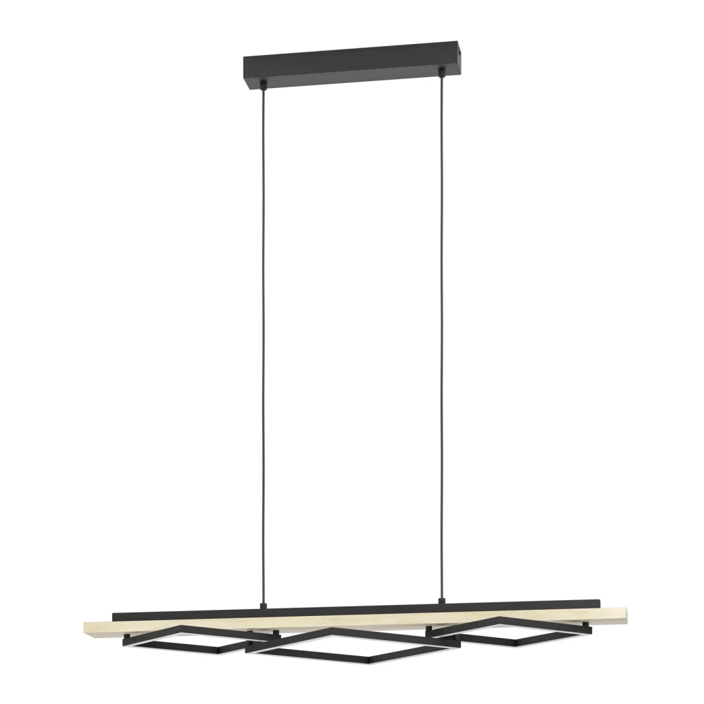 Lampadario Rustico Country Boyal Metallo Marrone 3 Luci Led 42W 3500+2200Lm