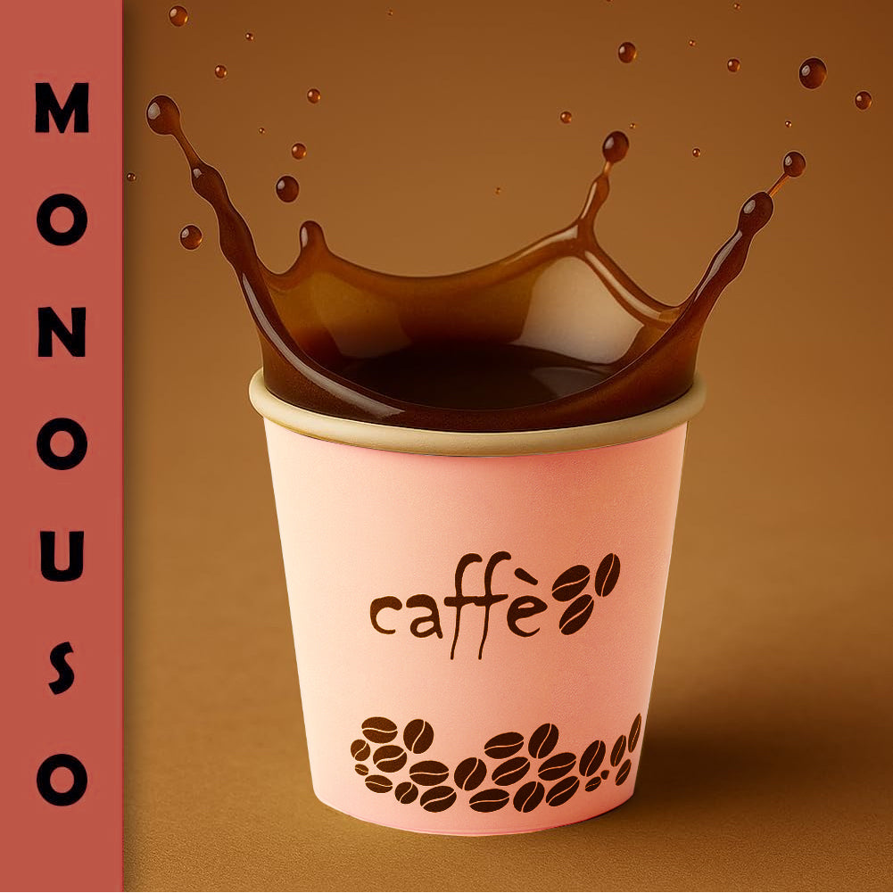 1000 Bicchierini da Caffè Monouso Decoro Rainbow Bicchieri 75ml Usa e Getta