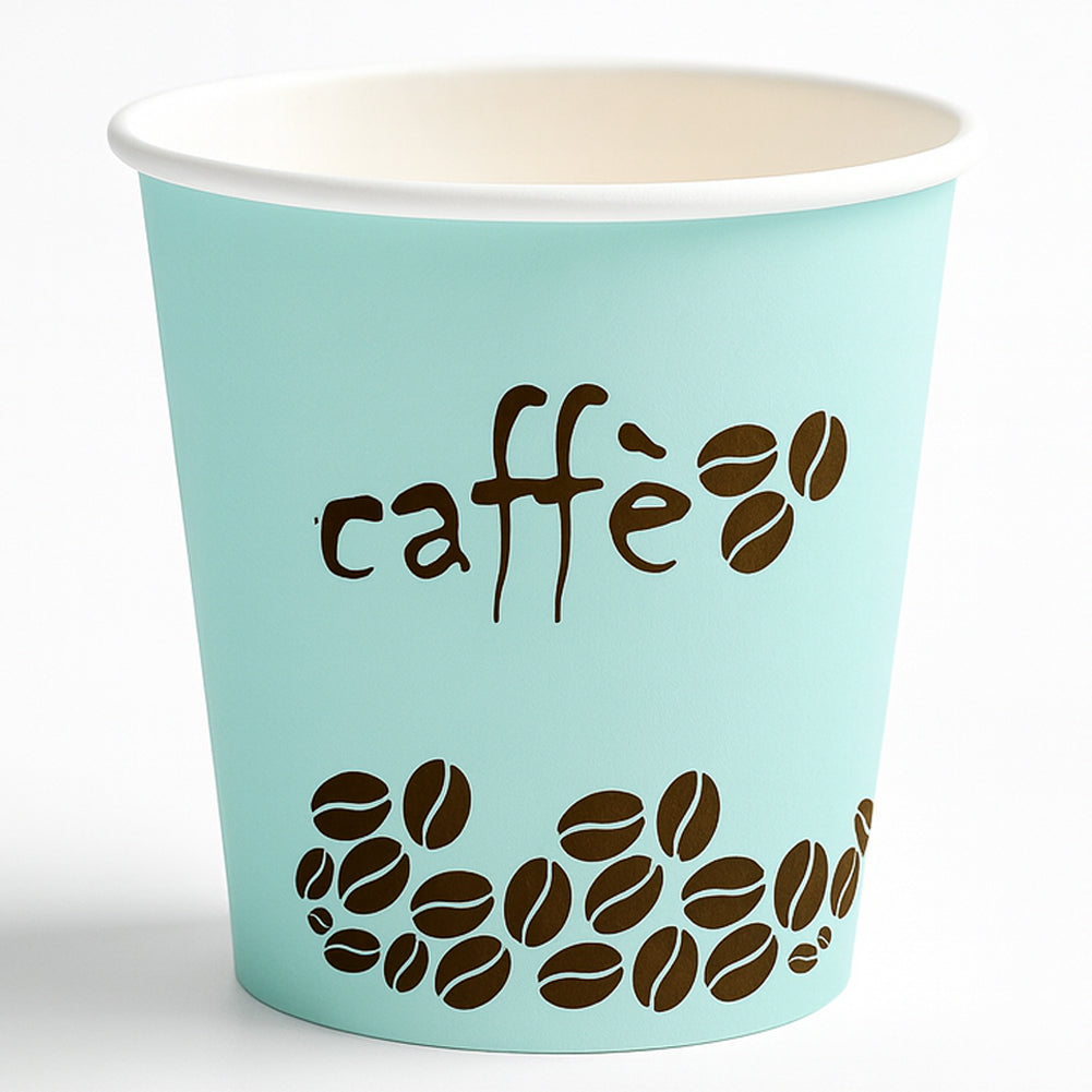 1000 Bicchierini da Caffè Monouso Decoro Rainbow Bicchieri 75ml Usa e Getta