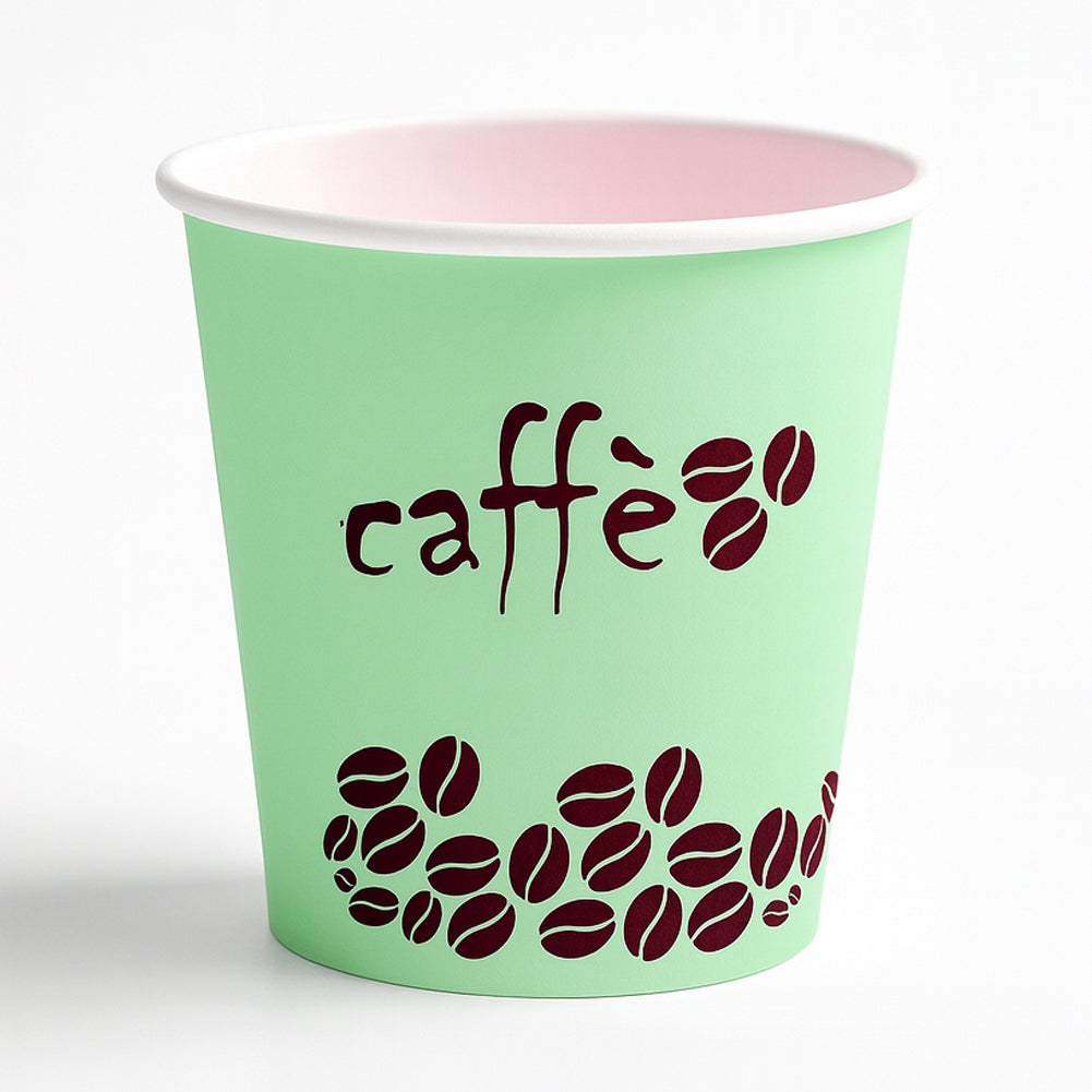 1000 Bicchierini da Caffè Monouso Decoro Rainbow Bicchieri 75ml Usa e Getta