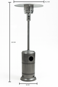 STUFA AEREA PATIO DA ESTERNO A GAS GPL MUSHROOM 13KW BAR TERRAZZI COLORE: BIANCO