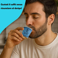 2000 Bicchierini da Caffè Monouso Decoro D10 S Bicchieri 75ml Usa e Getta