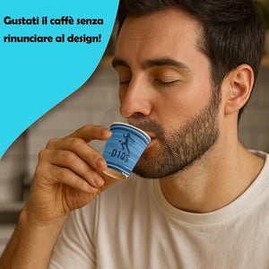 2000 Bicchierini da Caffè Monouso Decoro D10 S Bicchieri 75ml Usa e Getta