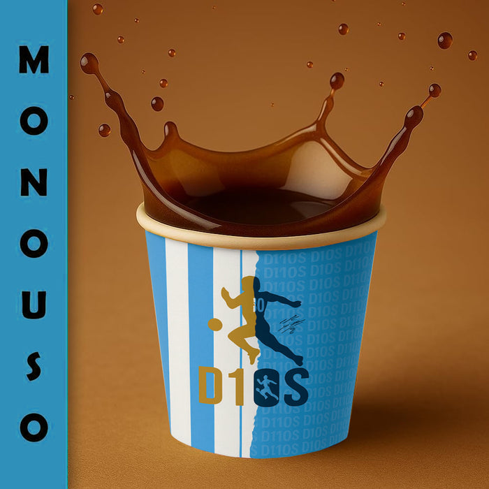 2000 Bicchierini da Caffè Monouso Decoro D10 S Bicchieri 75ml Usa e Getta