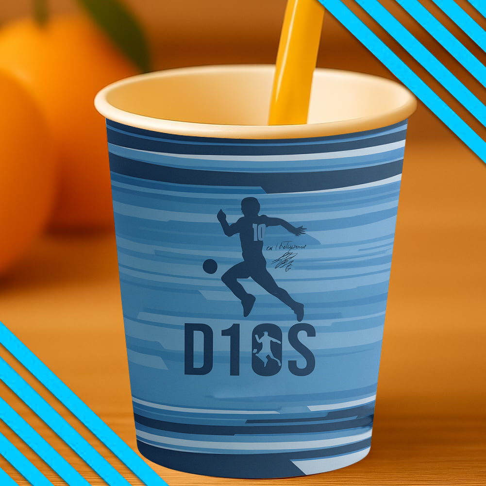 1000 Bicchieri Acqua o Bibita Monouso D10 S 200ml Tazzina Carta Usa e Getta