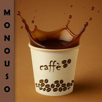 2000 Bicchierini da Caffè Monouso Decoro Coffee Time Bicchieri 75ml Usa e Getta