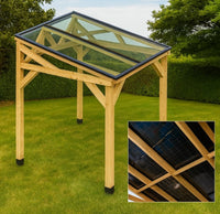 Tettoia Carport THT con impianto Fotovoltaico Wattoit 1kW Monofalda 191x243