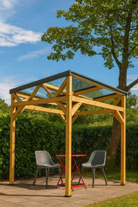 Tettoia Carport THT con impianto Fotovoltaico Wattoit 1kW Monofalda 191x243