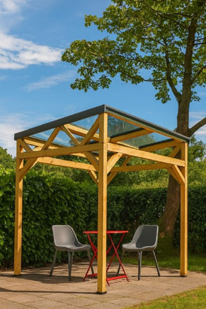 Tettoia Carport THT con impianto Fotovoltaico Wattoit 1kW Monofalda 191x243