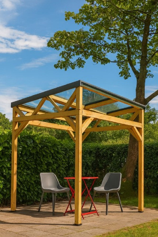 Tettoia Carport THT con impianto Fotovoltaico Wattoit 1kW Monofalda 191x243