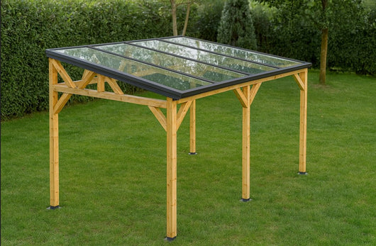 Tettoia Carport THT con impianto Fotovoltaico Wattoit 2kW Monofalda 191x463