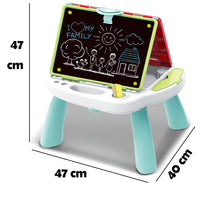 Lavagna per Bambini 4in1 Pieghevole Doppio Lato con Accessori Idea Regalo