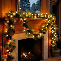 HIGH-TECH SET 3PZ FILO METALLICO CON 30 MICROLED A BATTERIA IN COLORE BIANCO CALDO