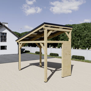 Tettoia Carport THT con impianto Fotovoltaico Wattoit 2kW Monofalda 375X237