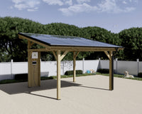Tettoia Carport THT con impianto Fotovoltaico Wattoit 4kW Monofalda 375X463