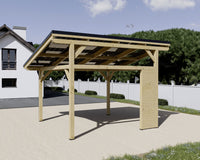 Tettoia Carport THT con impianto Fotovoltaico Wattoit 4kW Monofalda 375X463