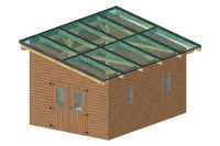 Casetta a Pannelli 120x120 abete THT con impianto fotovoltaico Wattoit 6kW