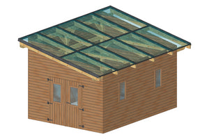 Casetta a Pannelli 120x120 abete THT con impianto fotovoltaico Wattoit 6kW