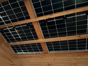 Casetta a Pannelli 120x120 abete THT con impianto fotovoltaico Wattoit 6kW