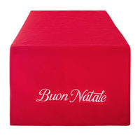 Runner da Cucina Rosso con Ricamo Buon Natale Blanc Mariclo