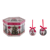 Scatola Regalo con Palline di Natale Shabby Chic Blanc Mariclo Fantasia Albero