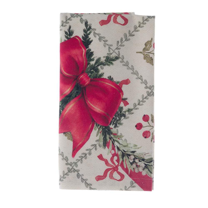 Tovaglioli di Stoffa Natalizi Shabby Chic Blanc Mariclo Set 6 pz