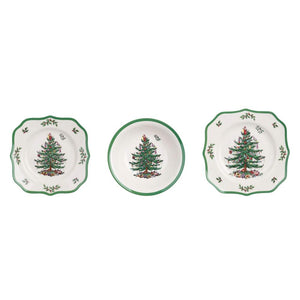Batteria Piatti da Cucina Natalizi Abies Natalis Blanc Mariclò 18 Pz
