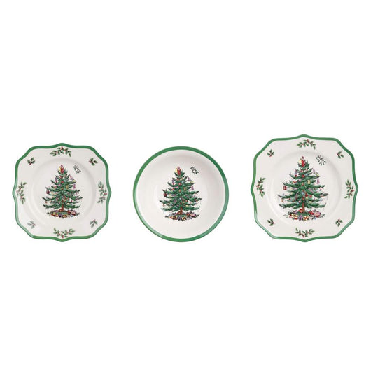 Batteria Piatti da Cucina Natalizi Abies Natalis Blanc Mariclò 18 Pz