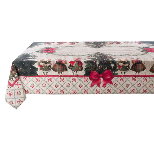 Tovaglia Natalizia Favola di Natale Shabby Country Chic Blanc Mariclo 150x220