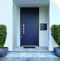 ALUBOX NETTUNO Cassetta Postale Da Esterno Moderna Con VANO XL PER PACCHI DI PICCOLE E MEDIE DIMENSIONI 37x37x11 CM Cassetta Posta Con Portanome da Incedere COLORE: GHISA