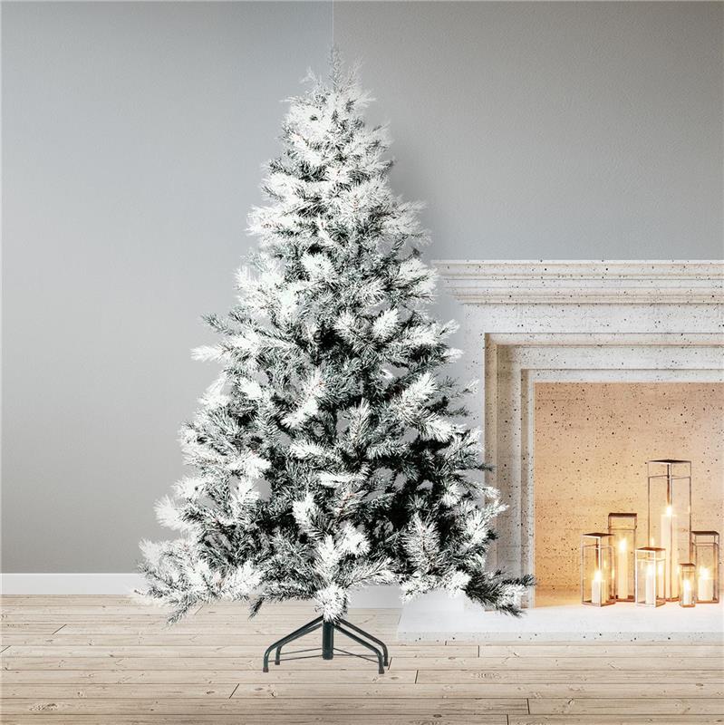 ALBERO DI NATALE ROCCARASO INNEVATO 210 CM ARTIFICIALE ARTICOLO USATO