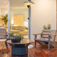 Stufa a Carbonio Patio Lampada Piantana Infrarossi Fungo Esterno 2 Potenze 2000W