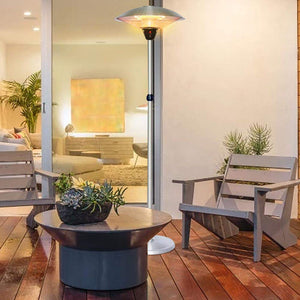 Stufa a Carbonio Patio Lampada Piantana Infrarossi Fungo Esterno 2 Potenze 2000W