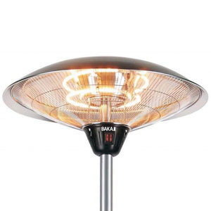 Stufa a Carbonio Patio Lampada Piantana Infrarossi Fungo Esterno 2 Potenze 2000W